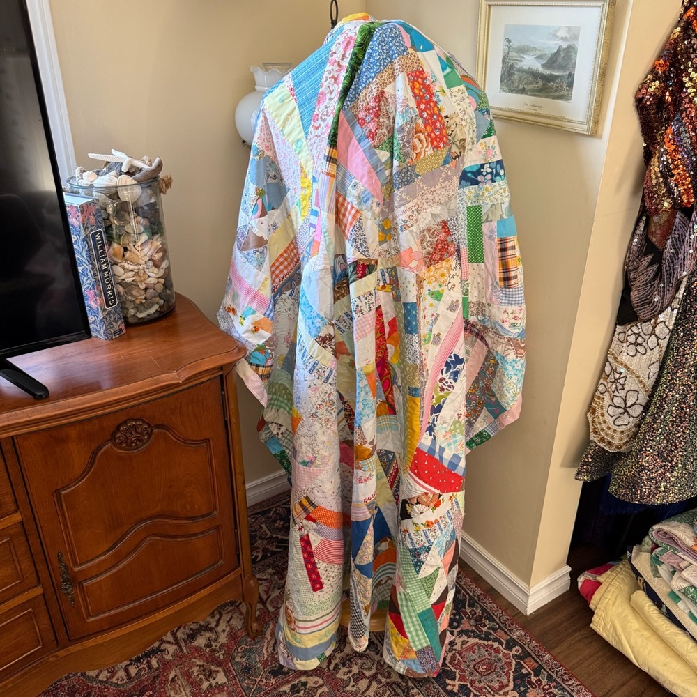 Patchwork Quilt Top Multicolor Design